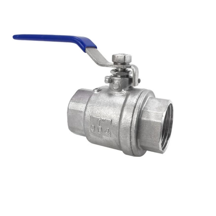304 Stainless Steel Two Piece Ball Valve 1/4 3/8 1/2" 3/4" 1" 2" BSP Female Thread Water Gas Oil Switch Fitting Adapter