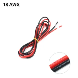 Super Soft Heat - Resistant Silicone Wire Set - Red & Black, 2 Meters (Assorted Gauges) (18 AWG)