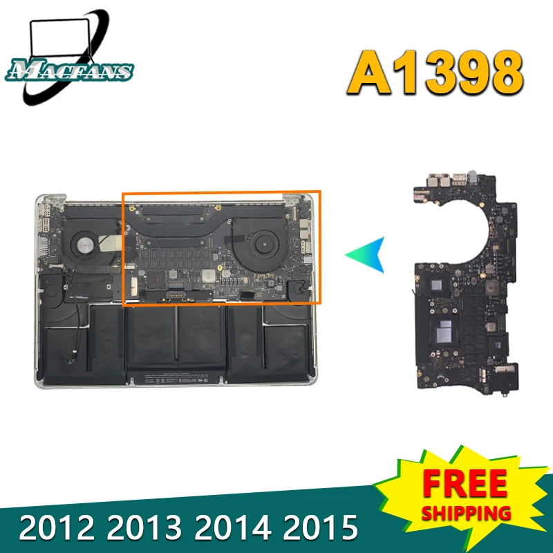 Протестированная оригинальная материнская плата A1398 для MacBook Pro 820-3332-A 820-3662-A 820-3787-A