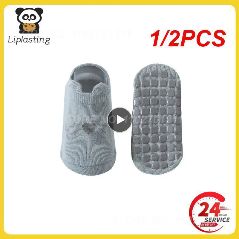 

1/2PCS Years Old Baby Socks Combed Cotton Socks Footwear Combed Cotton Baby Non-slip Toddler Socks Baby Cotton Socks Children