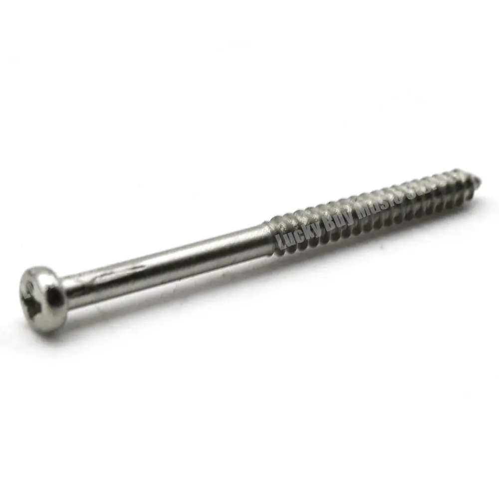 10pcs Electric Guitar Bass Pickup Height Adjusting Screws 2.6MM x 35MM Silver Black guitar tool