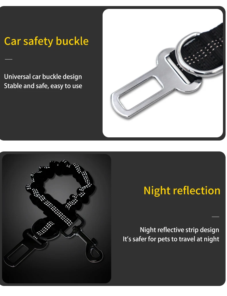 Haustier Hund Auto Sitz Gürtel Lanyard Reise Haul Fahrzeug Sicherheit Liefert Hund Leinen Versenkbare Stretch Leine für Große Hunde Tier – Detail 21