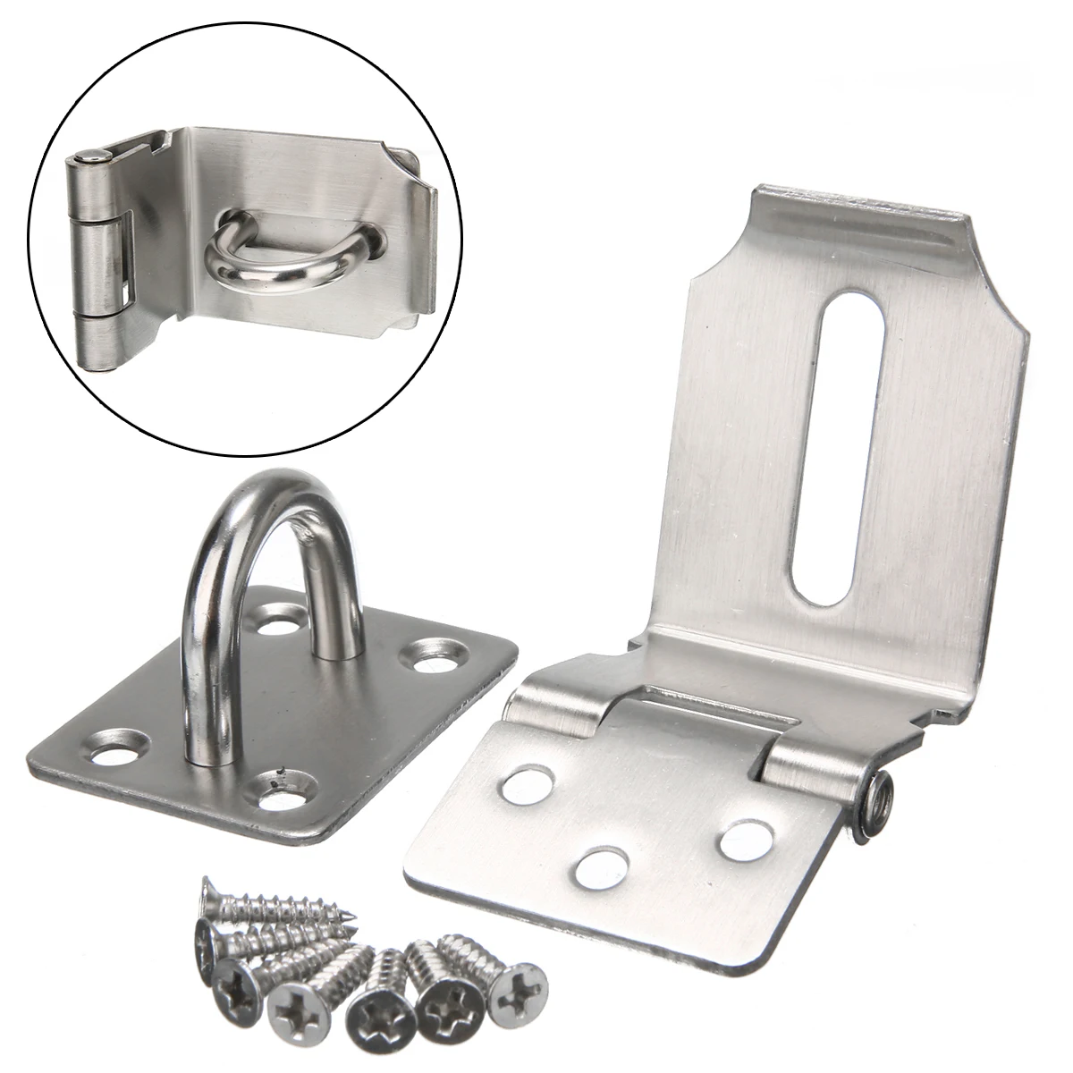 Durable Hasp Lock Door Latch Lock Plate Stainless Steel Padlock Plate