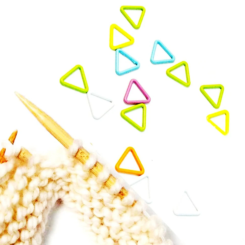 50/100Pcs Wool Knitting Tools DIY Marker Ring Triangle Sweater Counting Marker For Needlework Convenient Knitting