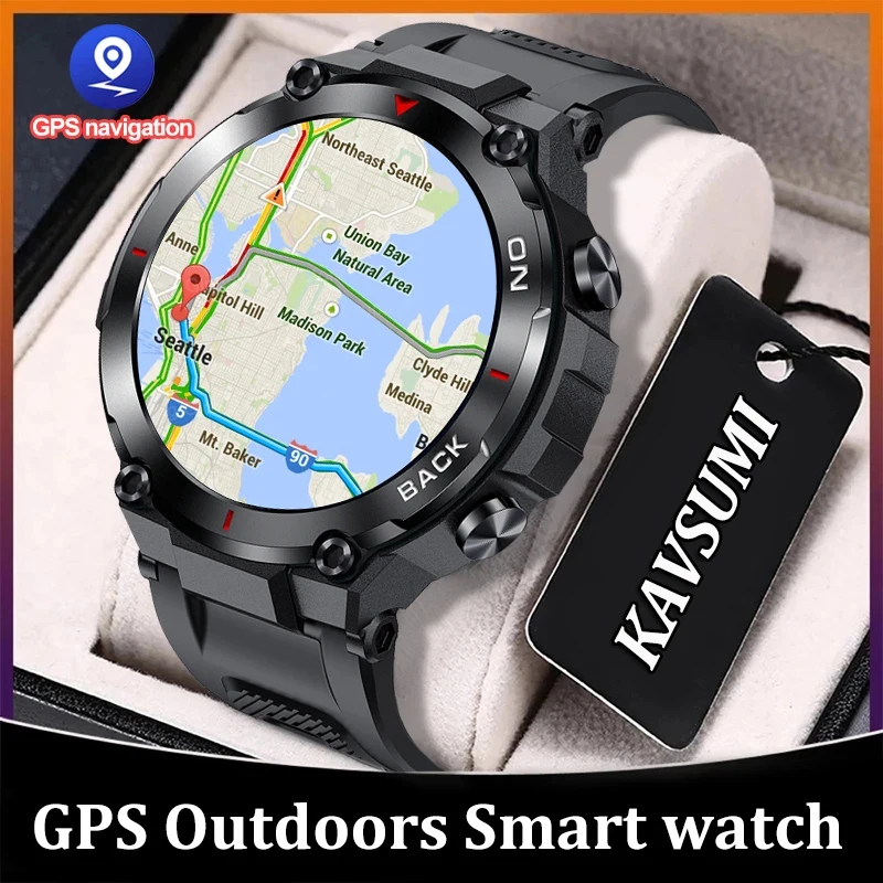 Reloj inteligente militar para hombre, pulsera deportiva resistente al agua  con GPS, para exteriores, xiaomi, realme, huawei, novedad de 2023