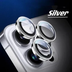 Green Metal Lens Protector Cover with Camera Protection Film Accessory - 11pro 11proMax(3pcs (Silver)