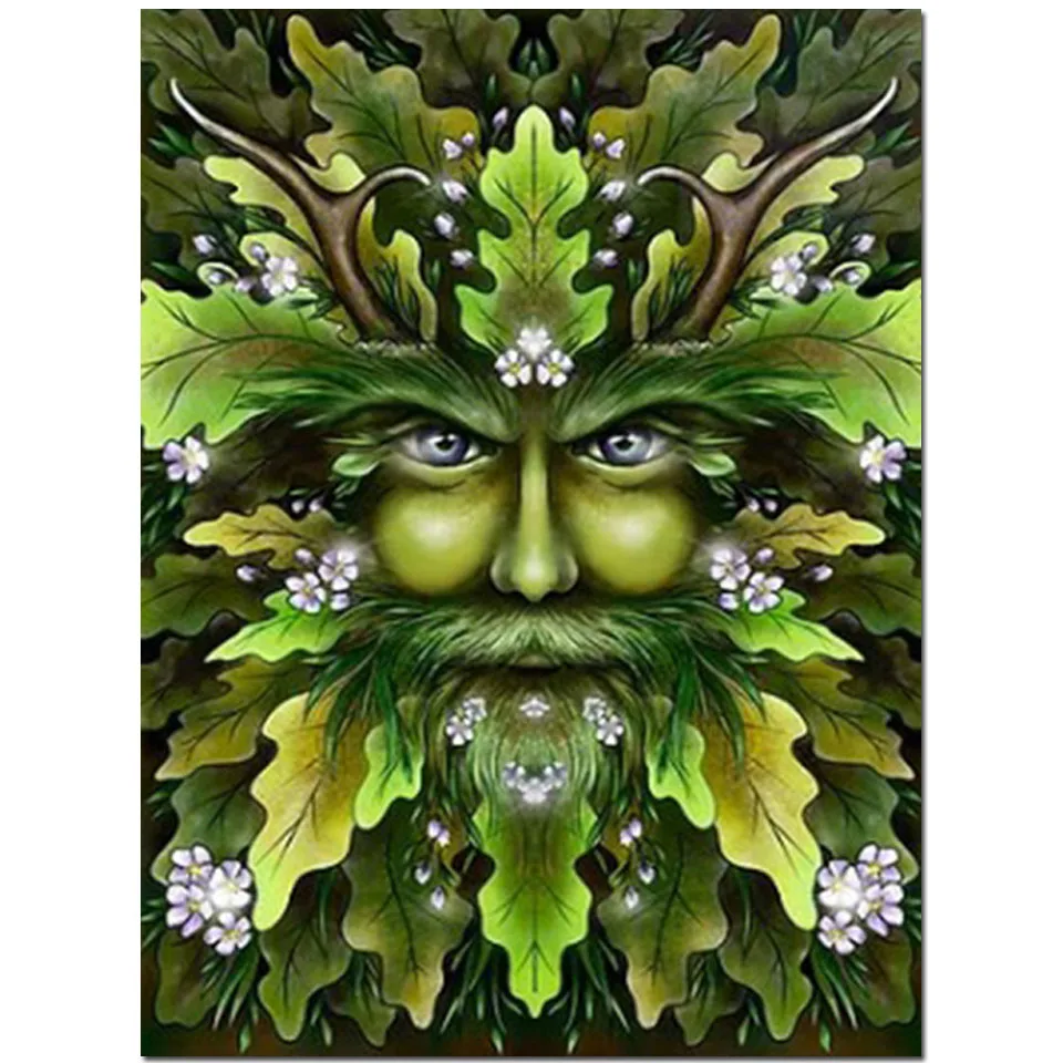 5D Diamond Painting Plant Sprite Flower Diy Diamond Mosaic Full Round Diamond Cross Stitch Kit Strass Ricamo Home Decor