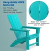 Portable Chairs Table Set of 3, Folding Adirondack Chair Table for All Weathers, Outdoor Fire Pit Chairs for Patio Poolside 5