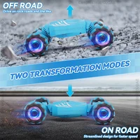 4WD RC Stunt Car Toys Remote Control Car 360° Rotating Climbing Car Gesture Radio Remote Control Spray Stunt Car Birthday Gift 2