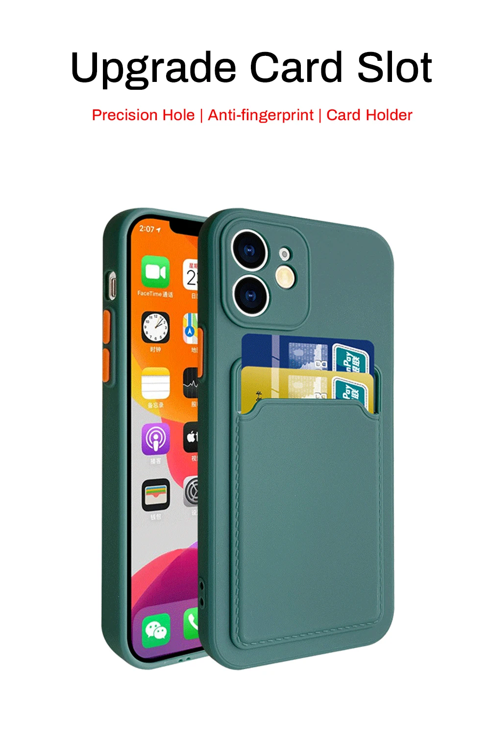 Card Holder Bag Wallet Phone Case For iPhone 13 12 11 Pro Max Mini XS