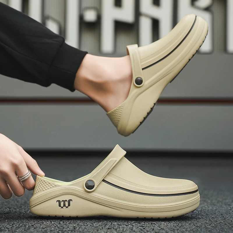 زوج من الأحذية الرجالية الكاجوال، مقاومة للماء والزيت، أحذية الشيف منخفضة القمة غير قابلة للانزلاق، أحذية رجالية مقاومة للاهتراء وغير قابلة للانزلاق