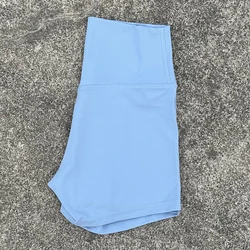 Women's High - Waisted Quick - Dry Breathable Yoga & Fitness Shorts - M (Grey blue)
