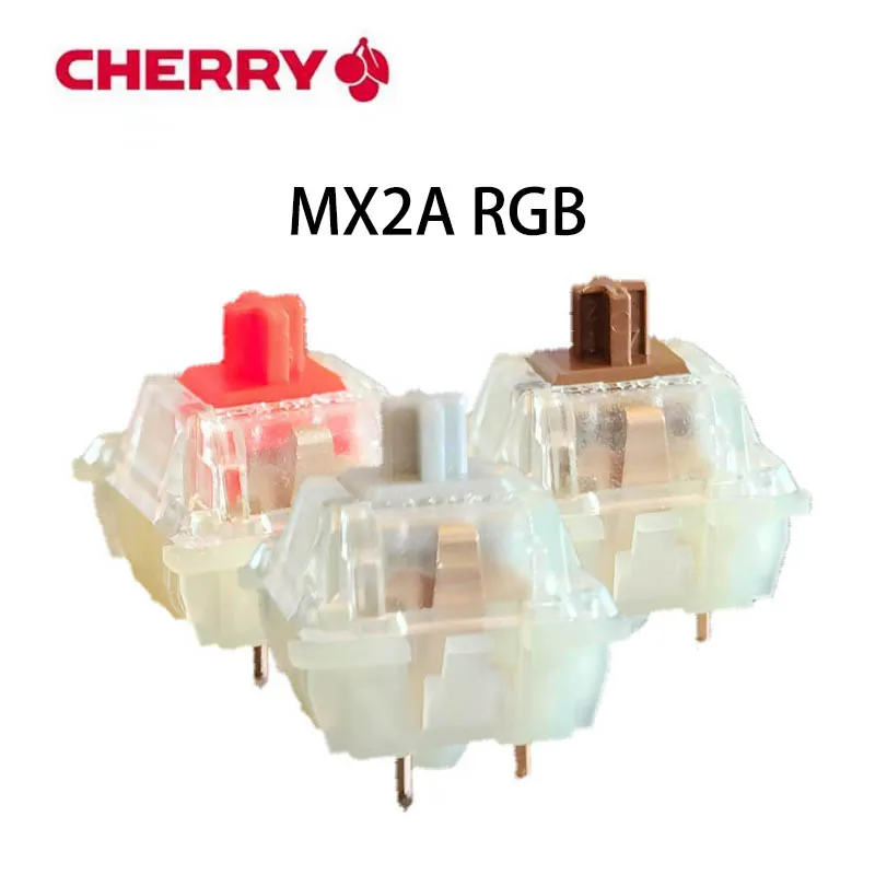 체리 MX2A RGB 스위치 브라운 레드 속도 실버 선형 촉각 기계식 키보드 스위치 PCB 3핀 키보드 공장 윤활 스위치