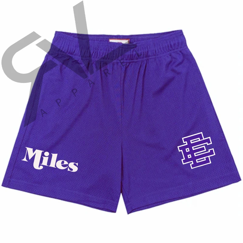 Eric Emanuel Shorts 2022 EE&Miles Men Sports Athletic Running Workout Fitness Beach Basketball Mesh Jogging Men Gym Short Pants casual shorts for men