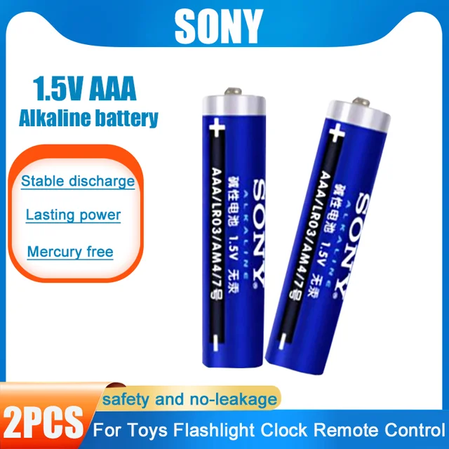 2pcs Original Sony 1.5V AAA Alkaline Battery LR03 AM4 For Flashlight  Electric Toothbrush Clock Mouse Remote Control Dry Battery - AliExpress