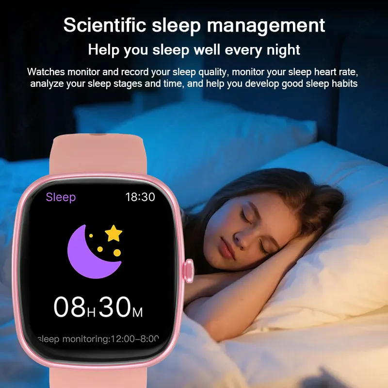 LIGE 2025 New Smart Watch Bluetooth Call Message Reminder 24 Hour Health Monitoring Smart Watch Gift for Men Women Reloj Mujer