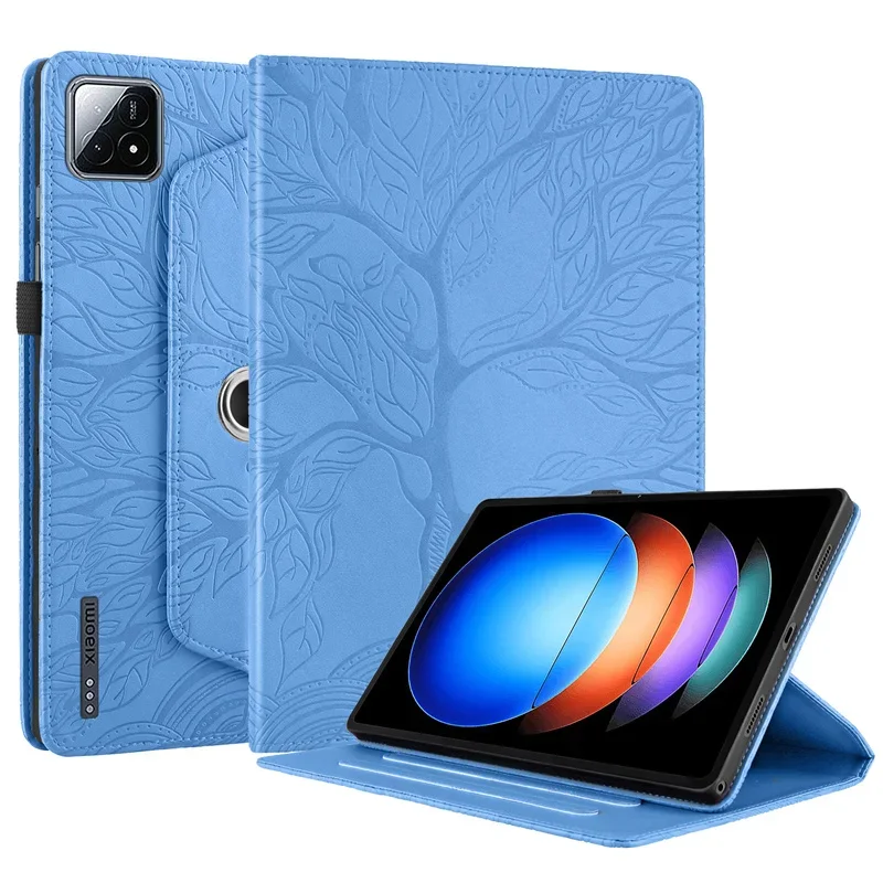 360° Rotating Tree Embossed Tablet Cover - 11 inch