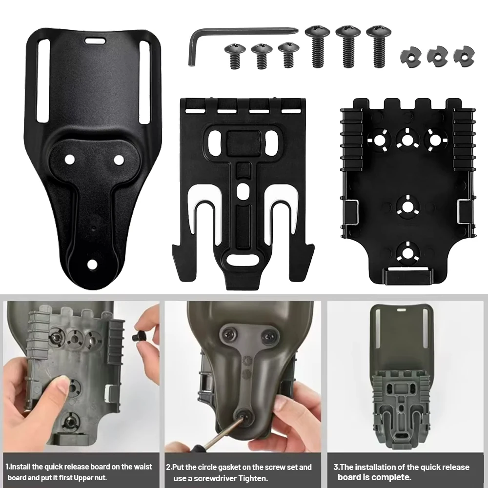 Tactical Quick Locking Gun Holster Platform for Universal Pistols