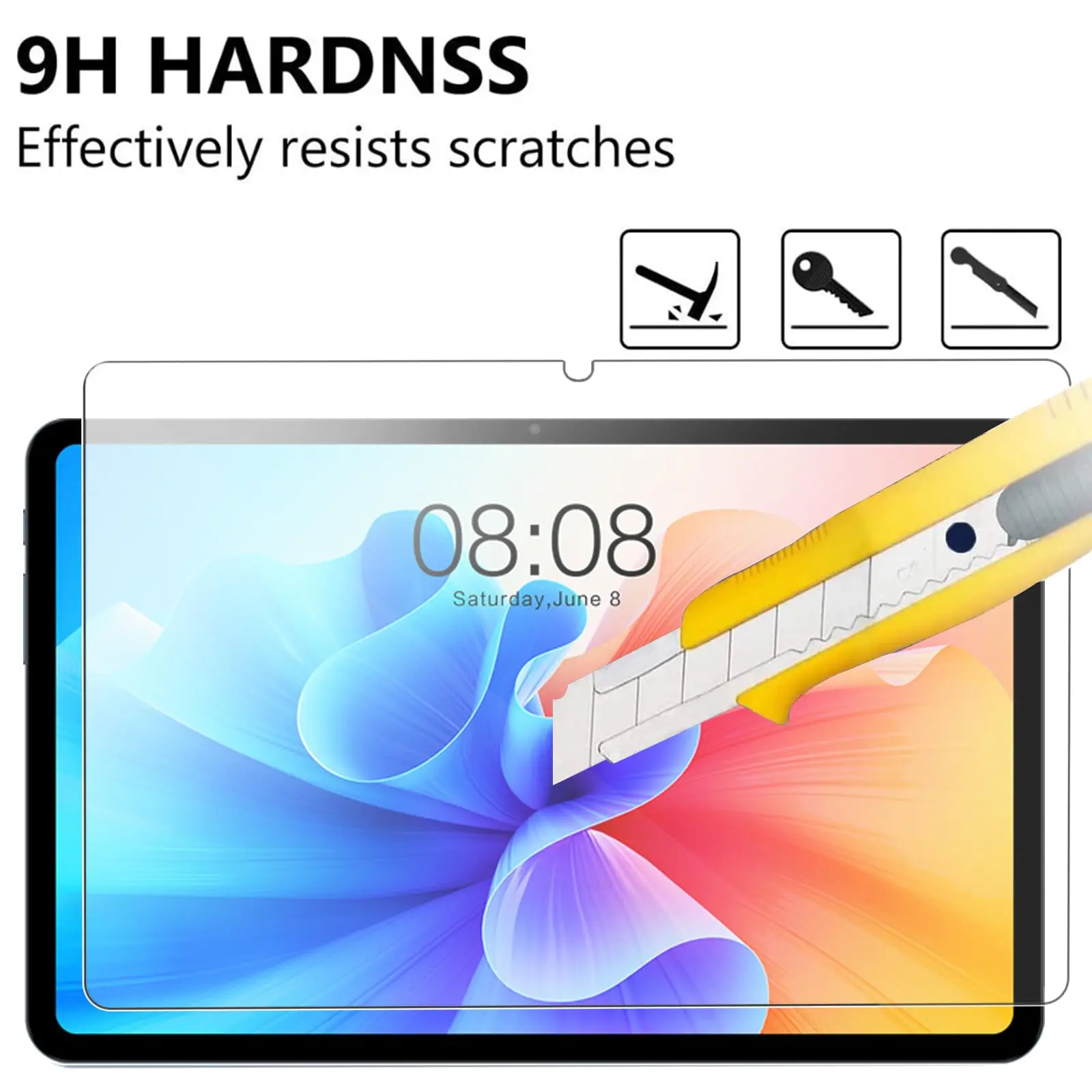 10.4-Inch Tempered Glass Screen Protector - HD 9H Anti-Fall Protective Film