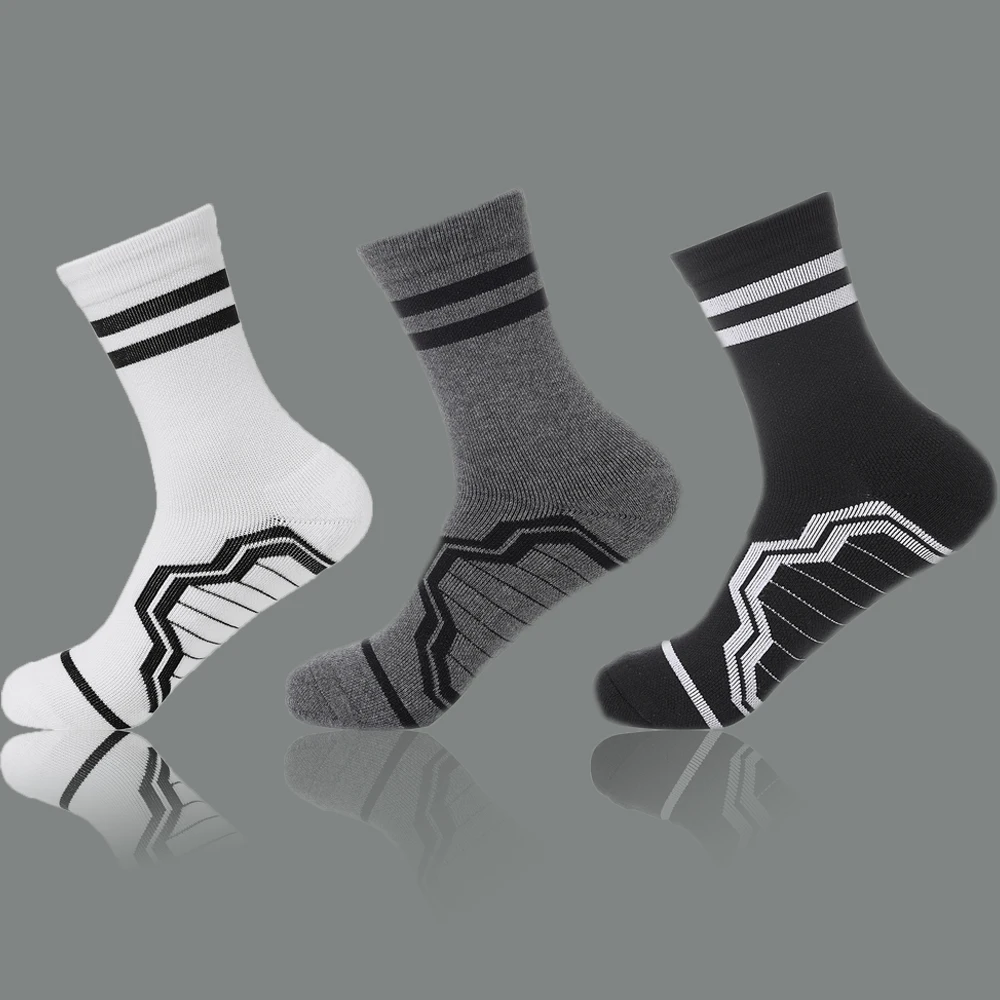 

New Men's Sports Socks Cotton Anti Slip Heat Dissipation Moisture Conduction Running Training Breathability Compression Socks