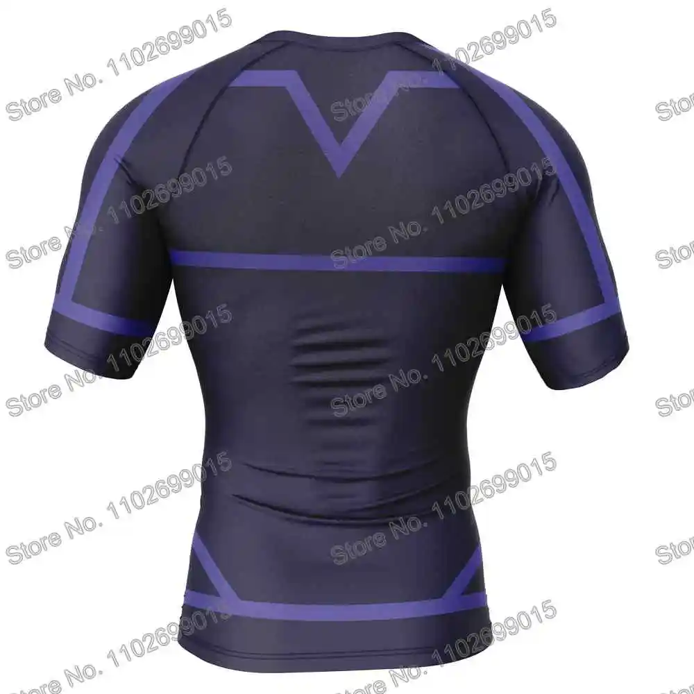 Blue Lock Surfing Clothing Men Rash Guard Short Sleeve UV Protection Diving Swimwear Summer UPF 50+ Beach Tights Women Surf Tops