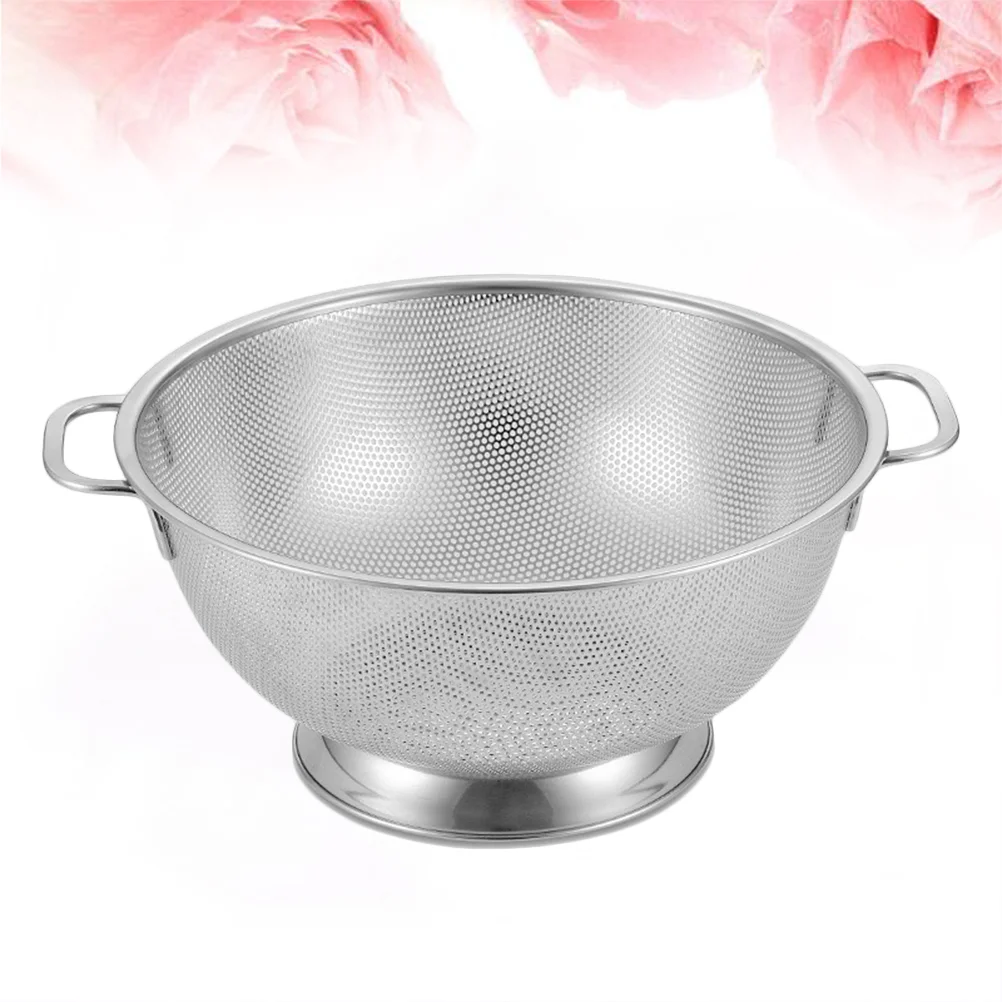 

Дуршлаг, Дуршлаг Из Нержавеющей Стали, профессиональный дуршлаг с тяжелыми ручками, прочный полезный дуршлаг для