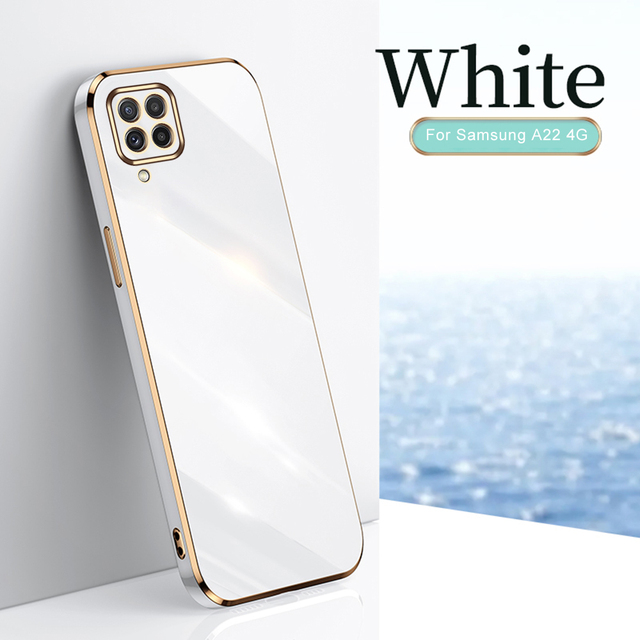 Plating Protective Cover For Samsung Galaxy A22 4G/5G Case Soft Silicone Shockproof Fundas SumsungA22 Sansung 22A A 22