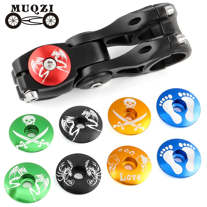 Bike Stem Cap MUQZI Headset Top Cap 1-1/8 Aluminum Headset Cover