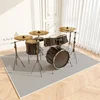 Simple Solid Piano Drum Carpet Thickened Shock Absorption Sound Insulation Non-slip Mat Light-luxury Living Room Bedroom Rug 2
