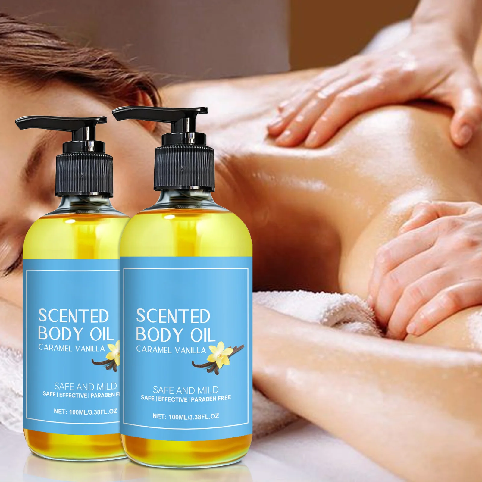Huile de Massage corporel à la vanille, améliore l'hydratation, soulage le Stress, renforce, nourrissante, relaxante musculaire, huiles essentielles végétales de SPA 1 Huile de Massage corporel à la vanille, améliore l'hydratation, soulage le Stress, renforce, nourrissante, relaxante musculaire, huiles essentielles végétales de SPA 1