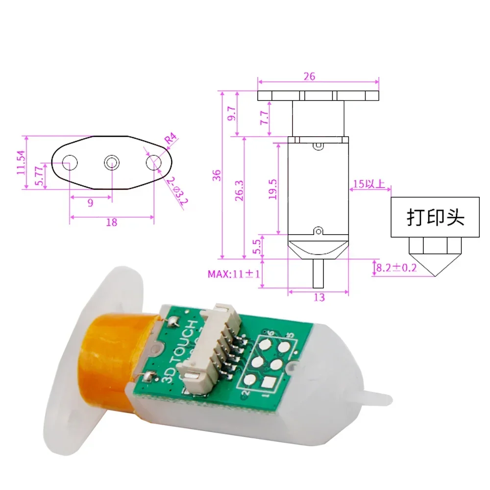 Automatic Bed Leveling Sensor 3D Touch Auto Leveling for 3D Printers CR-10/Ender 3/ Pro/CR-10S/S4/S5 Printer Parts