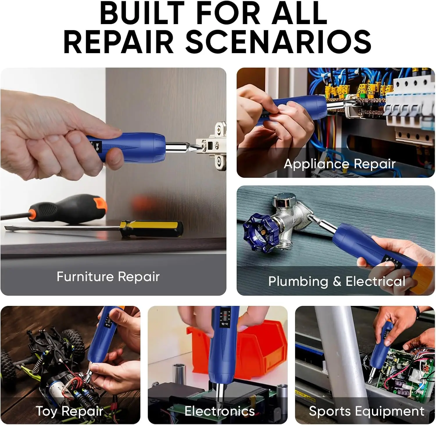 Adjustable Torque Screwdriver 1/4" Drive Screwdriver Torque Wrench Driver 10pcs