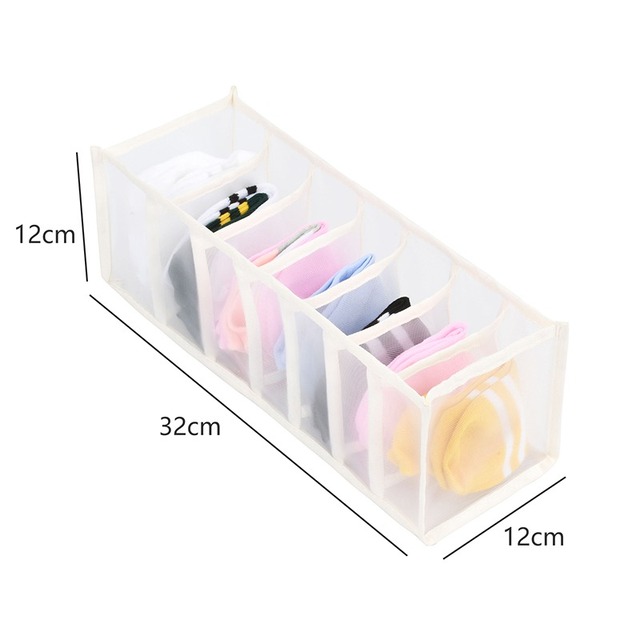 Underwear Storage box Foldable Drawer Organizer for Underwear Socks Shorts Bra Home Cabinet Clothes Organizers Washable