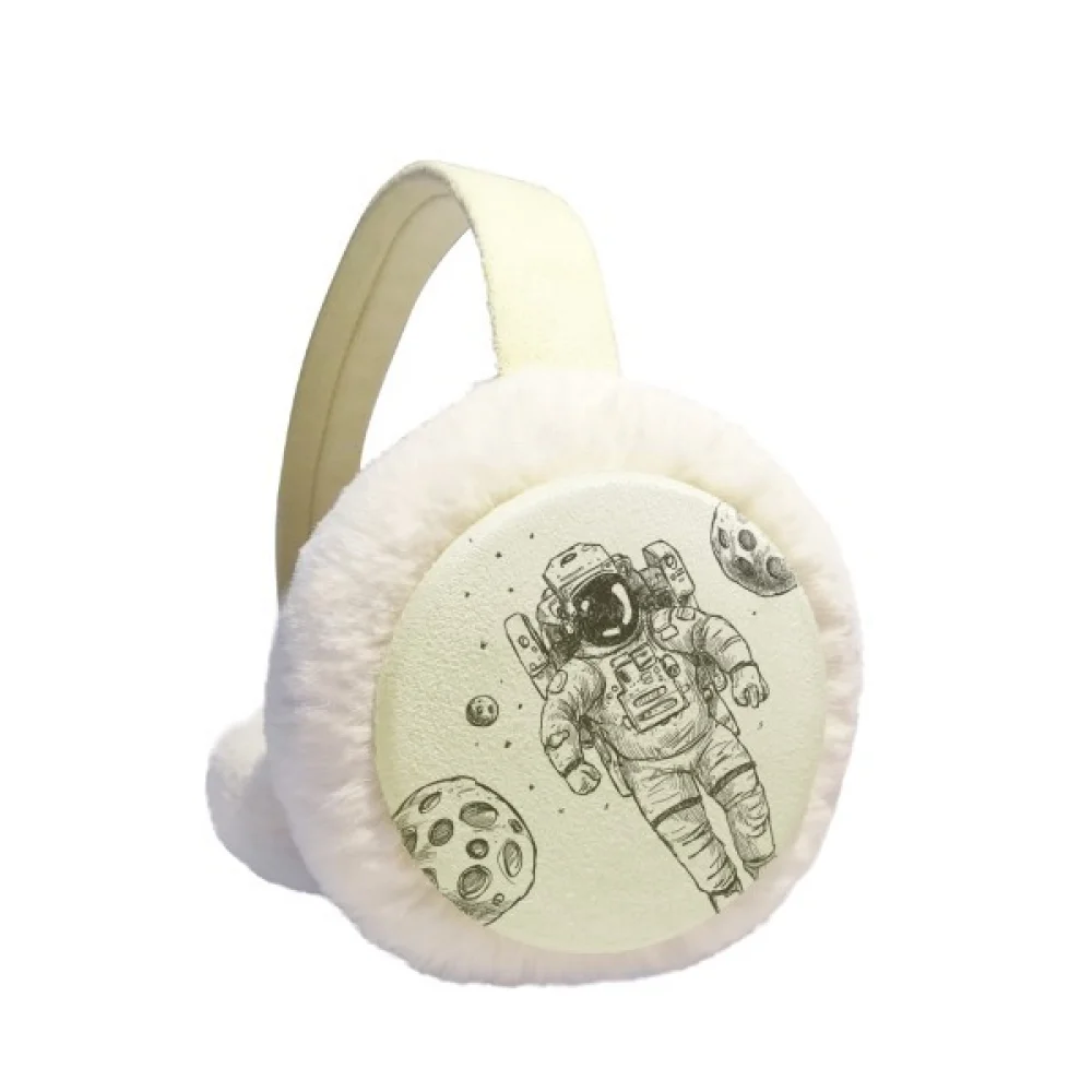 

Universe Alien Monster Astronaut Winter Ear Warmer Cable Knit Furry Fleece Earmuff Outdoor