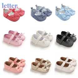 Chaussures de princesse à nœud papillon pour bébés filles, respirantes et antidérapantes, pour nouveau né, premiers pas 