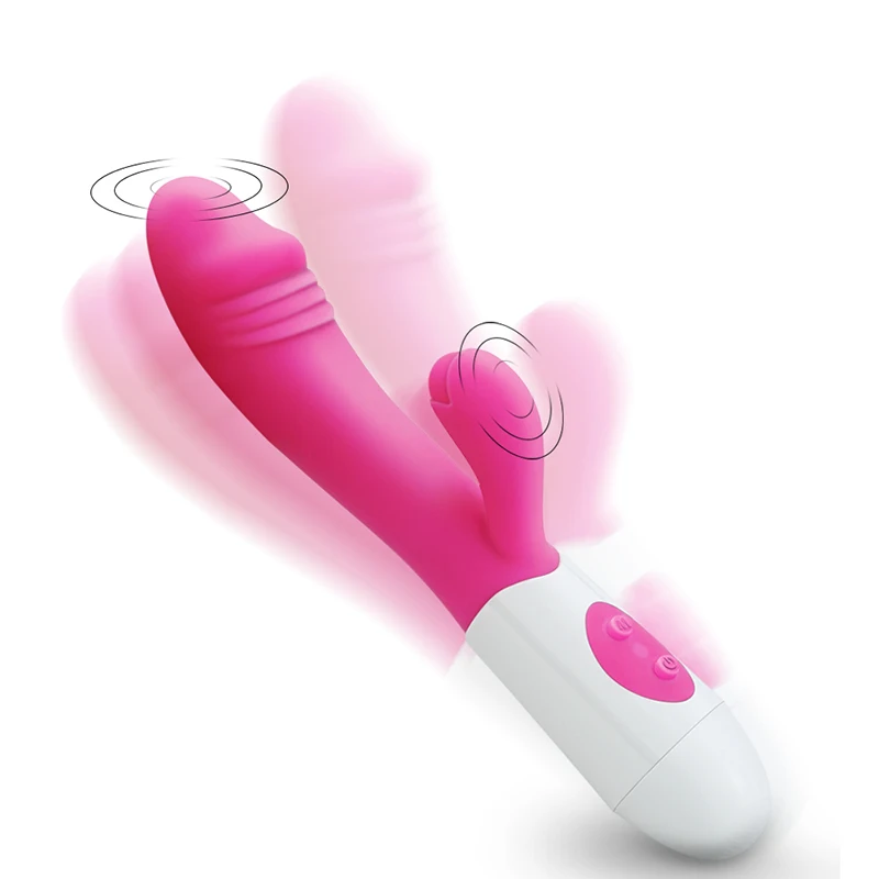 G Spot Dildo Rabbit Vibrator for Women Dual Vibration Silicone Waterproof Female Vagina Clitoris Anal Massager  Sex Toys Shop