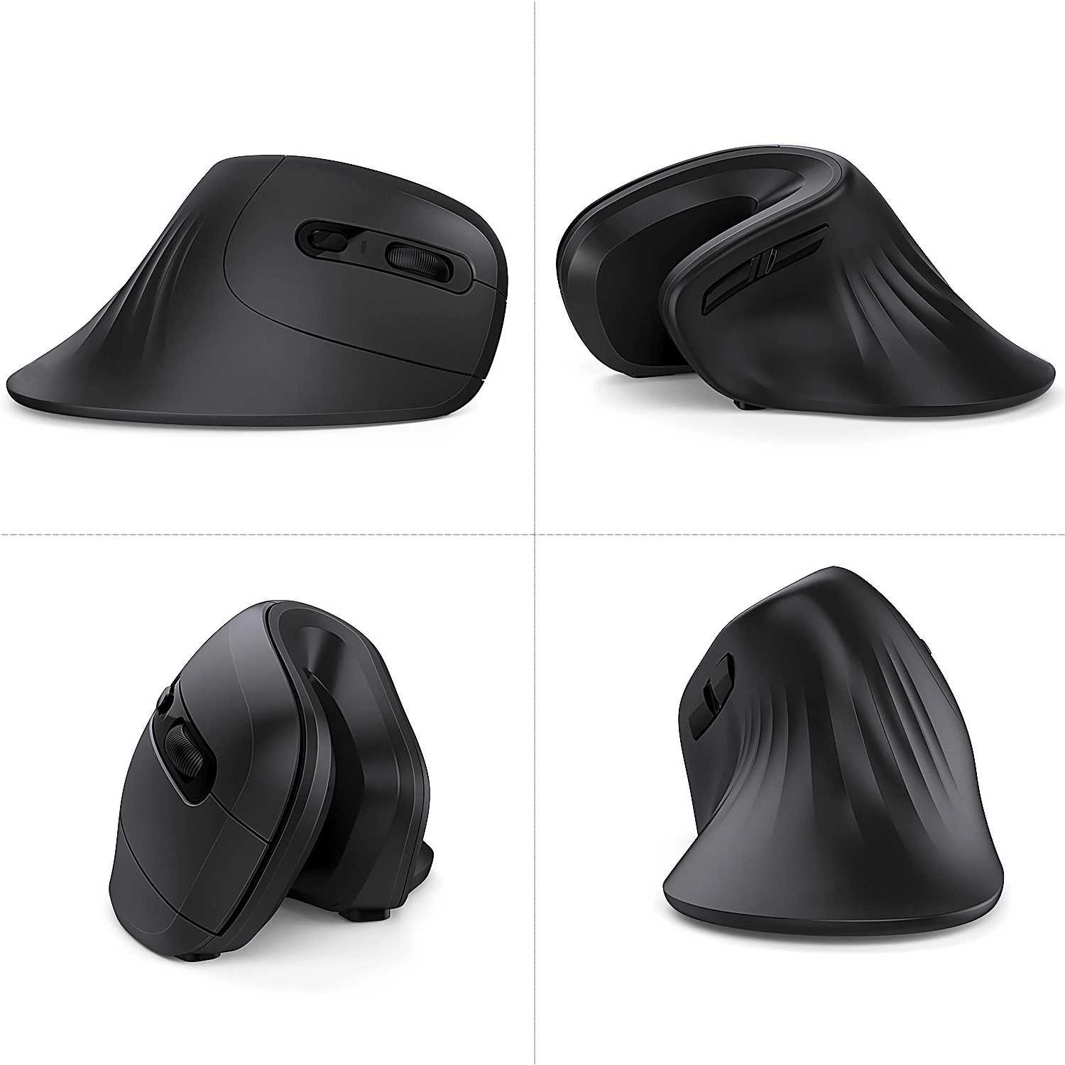 Rato Vertical Ergonômico 2.4ghz sem Fio Recarregável Gaming Mause Ratos Usb Óptico com Fio Mouse para Computador Portátil Computador Computador Escritório - Imagem 2