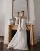Elegant Customized Satin Wedding Gown Strapless Flowing Tulle Train Wedding Dress 2025 Pleats Modern Simple Brides Dress 2