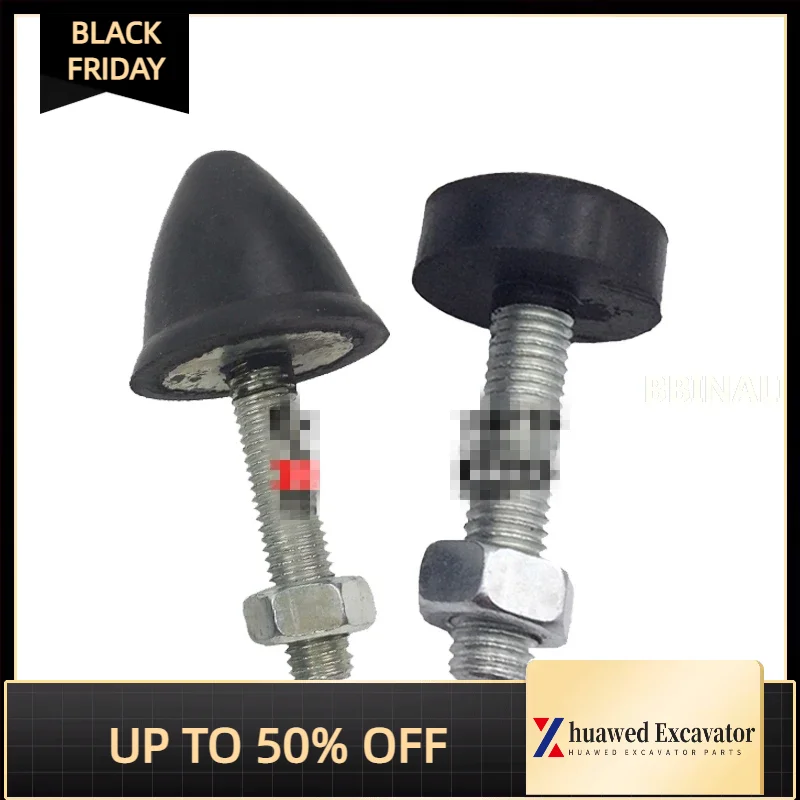 

For Komatsu Pc200 Hitachi Zx200 Kato Hd700 Door Top Rubber Anti-collision Door Rubber Granules Excavator Accessories