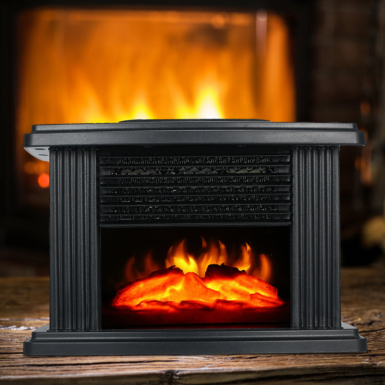 1000W Electric Fireplace Hater With Remote Control Fireplace Home Warmer  Portable Indoor Space Heater for Living Room Bedroom