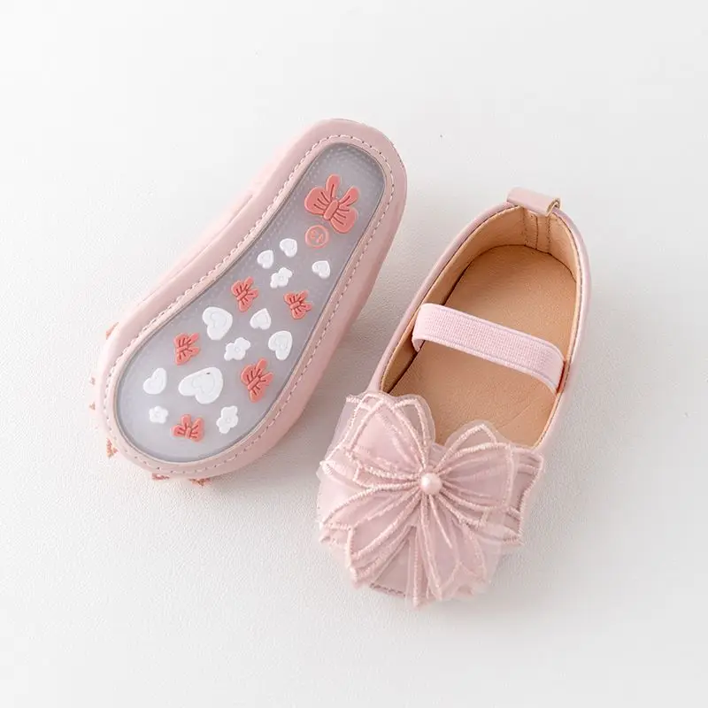 Baby Girl Shoes Newborn Toddler 0-9-15 Months High Quality Shinny PU Cute Bowknot Party Shoes for Spring and Summer New Fashion 6