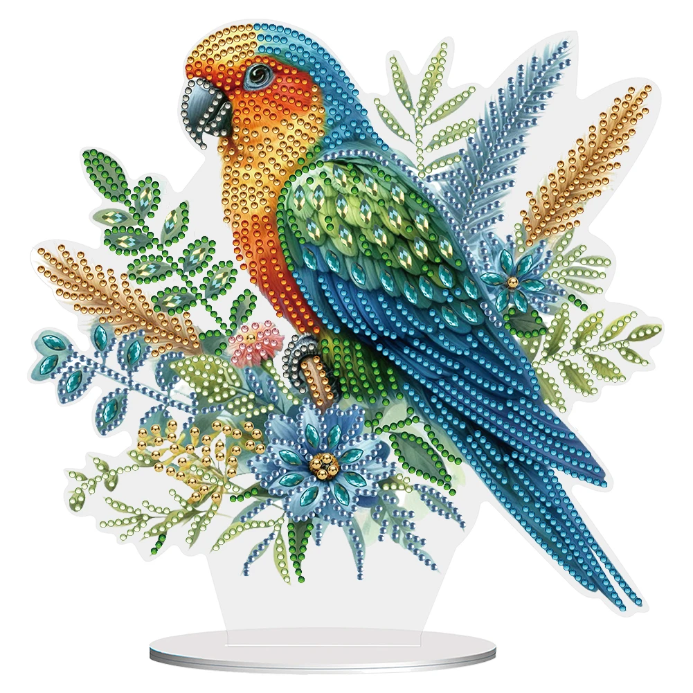 Diamond Painting Diamond Art Painting Kit Diamond Painting Set Parrot 5D DIY Diamond Art Tabletop Decorations Single-Side Special Shape Table Top Diamond Painting Ornament Kit for Home Decor