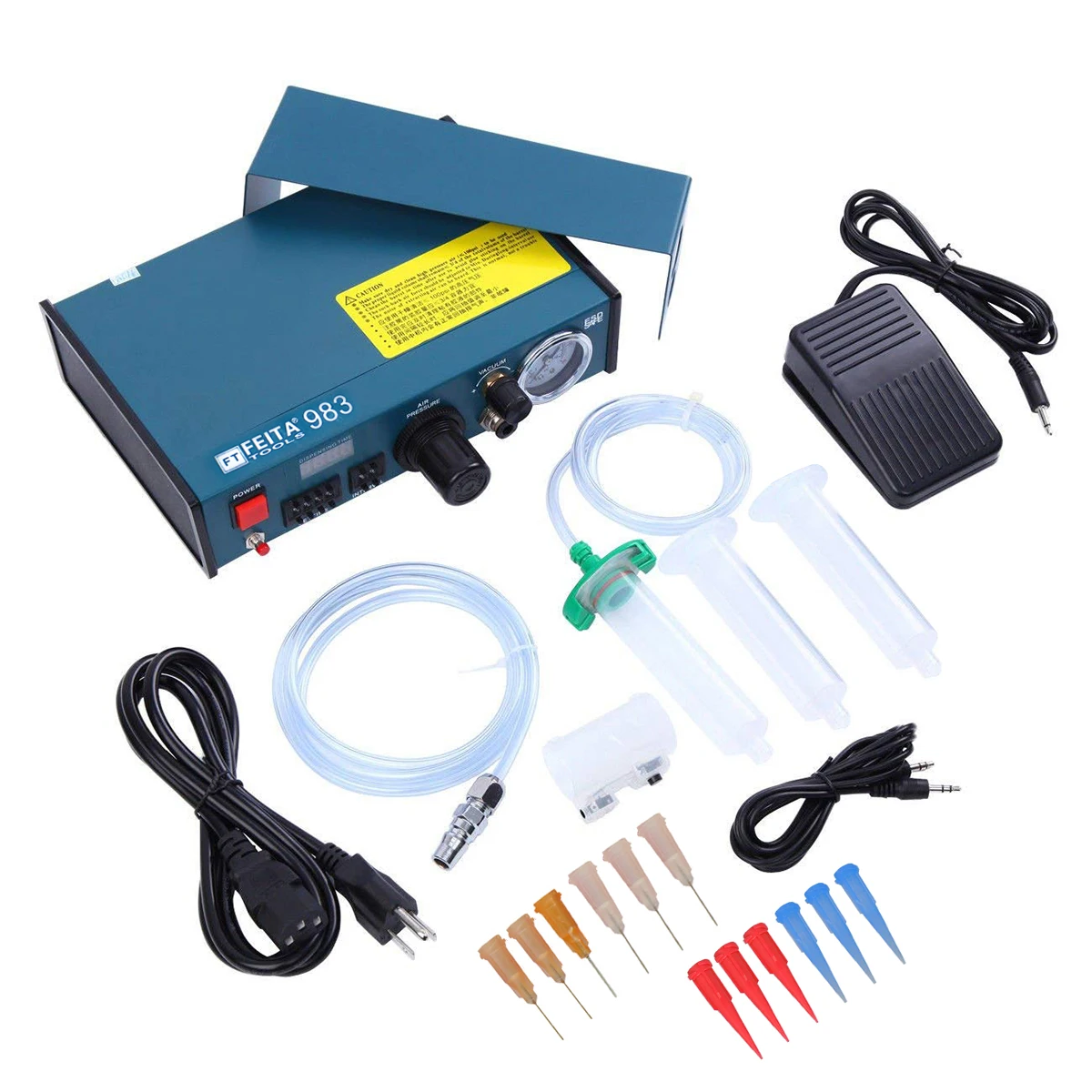 FEITA 983 Auto Glue Dispenser Digital Display Automatic Solder Paste Liquid Adhesive Controller Dropper Machine