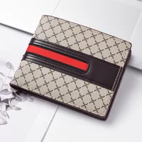 Portefeuille en cuir multi-fentes pour cartes pour hommes, nouveau Style, tissé à la main, mode Simple, porte-monnaie Ultra fin 1