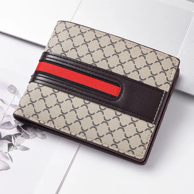 Portefeuille en cuir multi-fentes pour cartes pour hommes, nouveau Style, tissé à la main, mode Simple, porte-monnaie Ultra fin 1