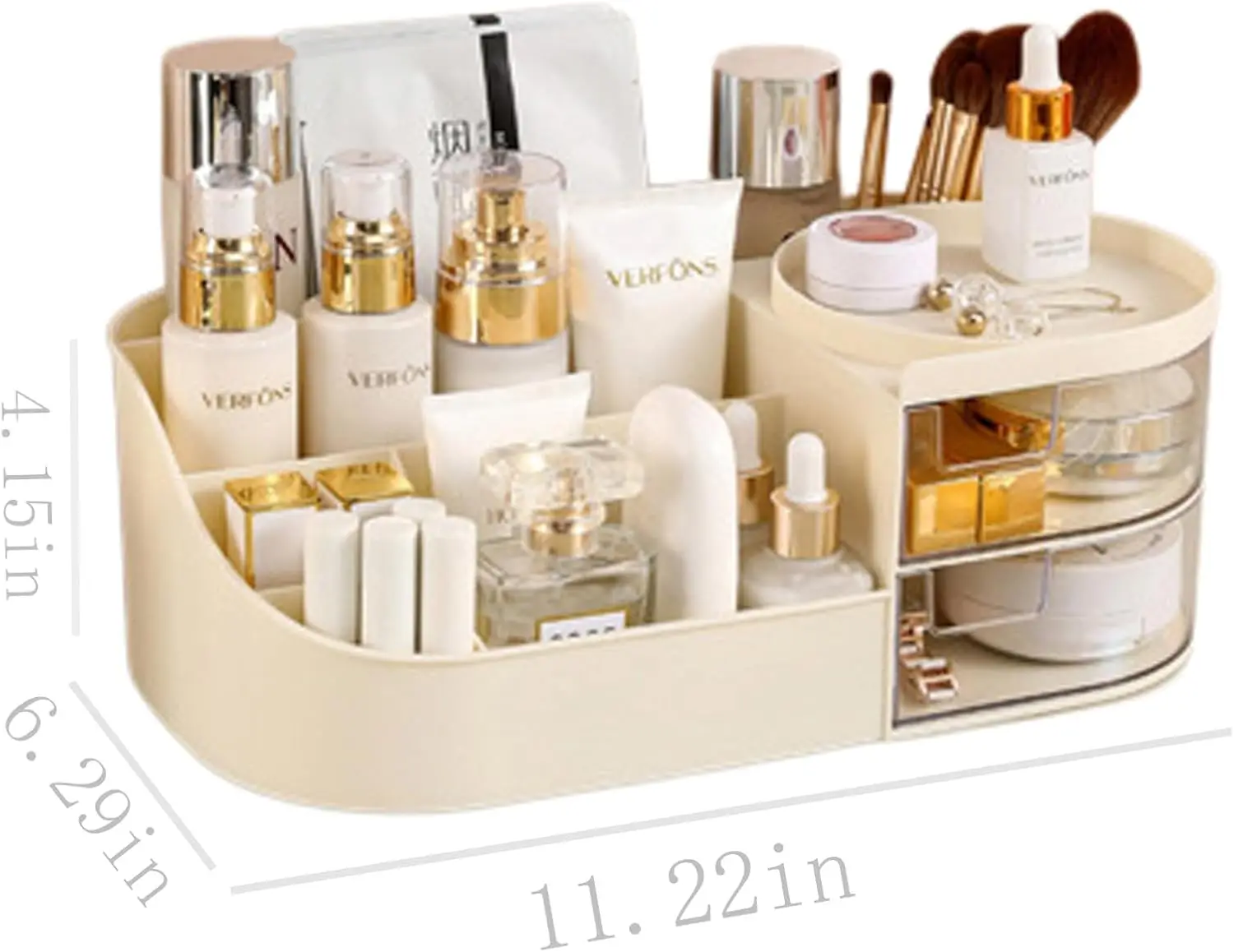 Large Capacity Cosmetic Storage Box Makeup Drawer Organizer Jewelry Nail Polish Makeup Container Desktop Sundries Storage Box 2