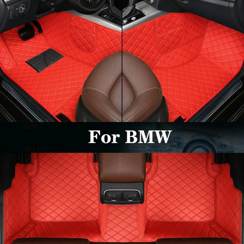 

New Side Storage Bag With Customized Leather Car Floor Mat For BMW 3 Series (GT/F30/F31/F34/Convertible) Auto Parts