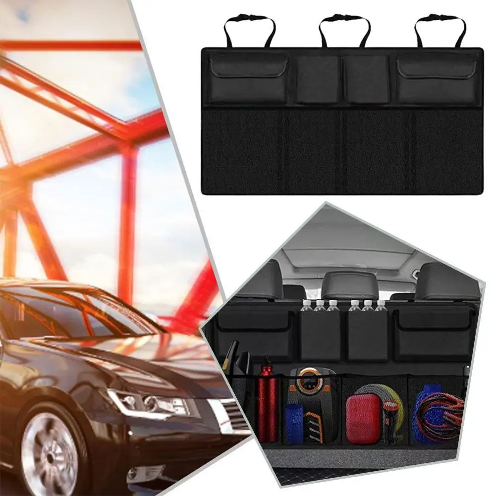 Organizer Bagagliaio Auto Snuopfy - 8 Tasche, Impermeabile, Per SUV E Auto, Risparmio Spazio - Foto 4