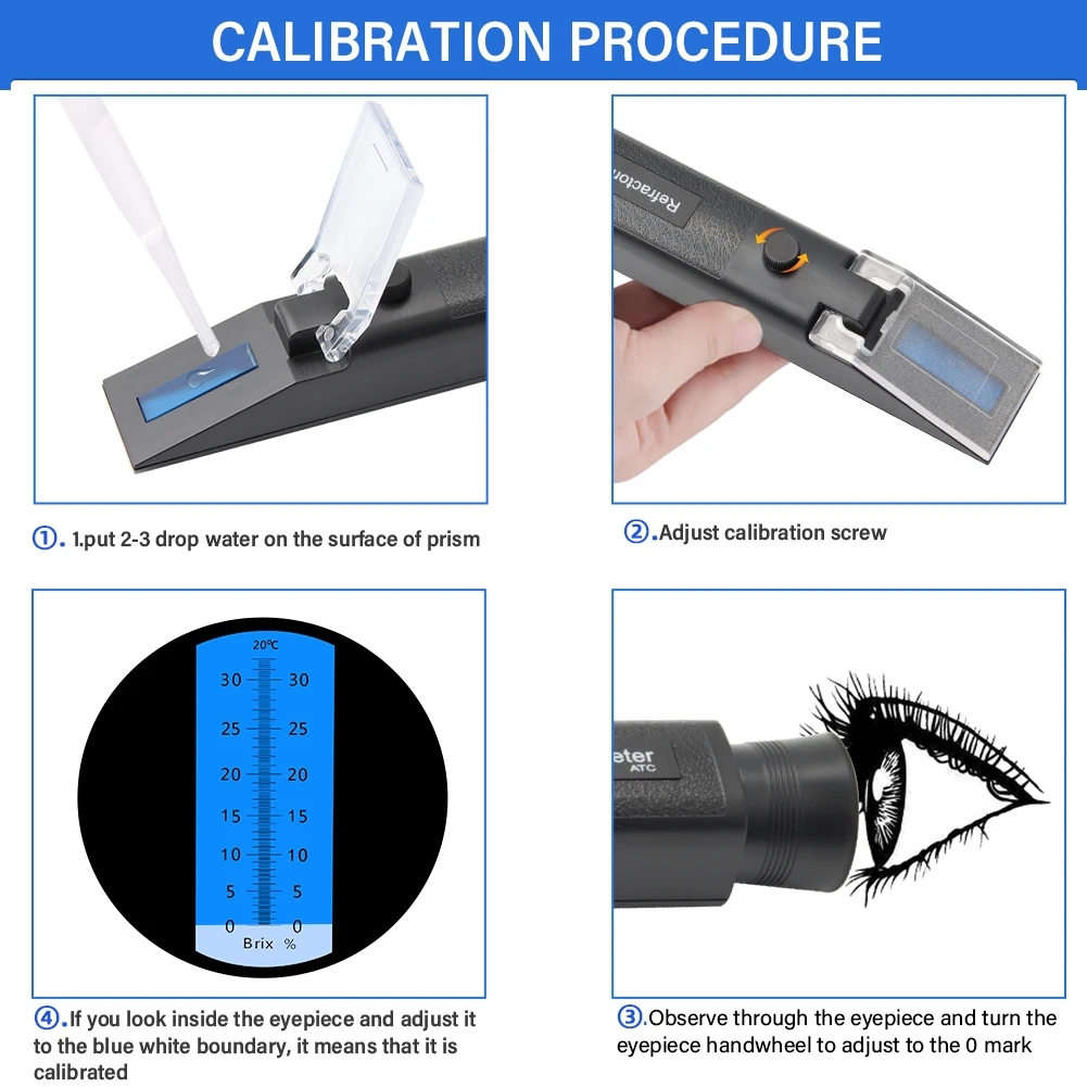 New Specialised 0-80% Alcohol Refractometer ATC Alcohol Content Tester Brew Mete