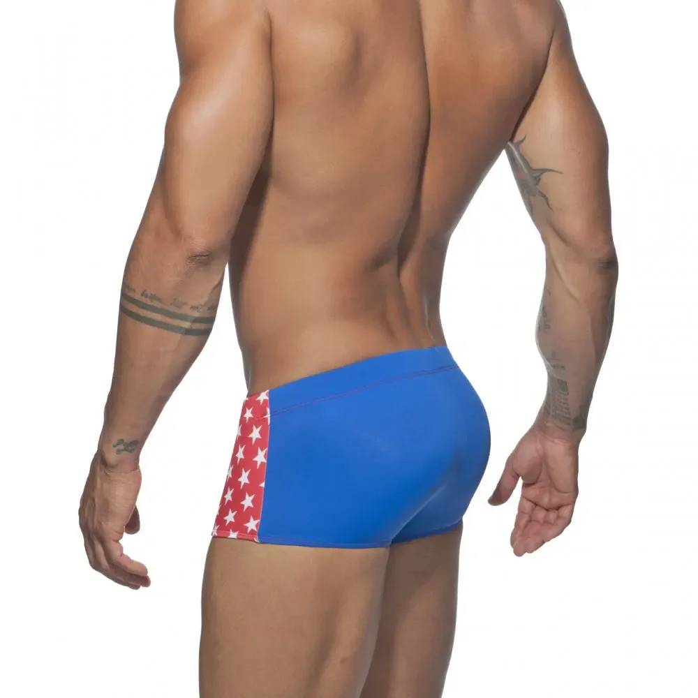 Sexy Push Up Swimwear Men Star Low Rise Swimming Boxer Briefs Beach Short Surf Beach Jammer Surfing Trunks Wear Swimsuit